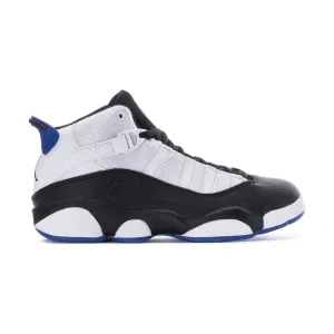 Kid's Jordan 6 Rings Shoes - White / Black / Game Royal