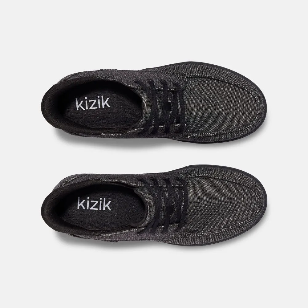 'KIZIK' Men's Porto Moc Style - Black Heather