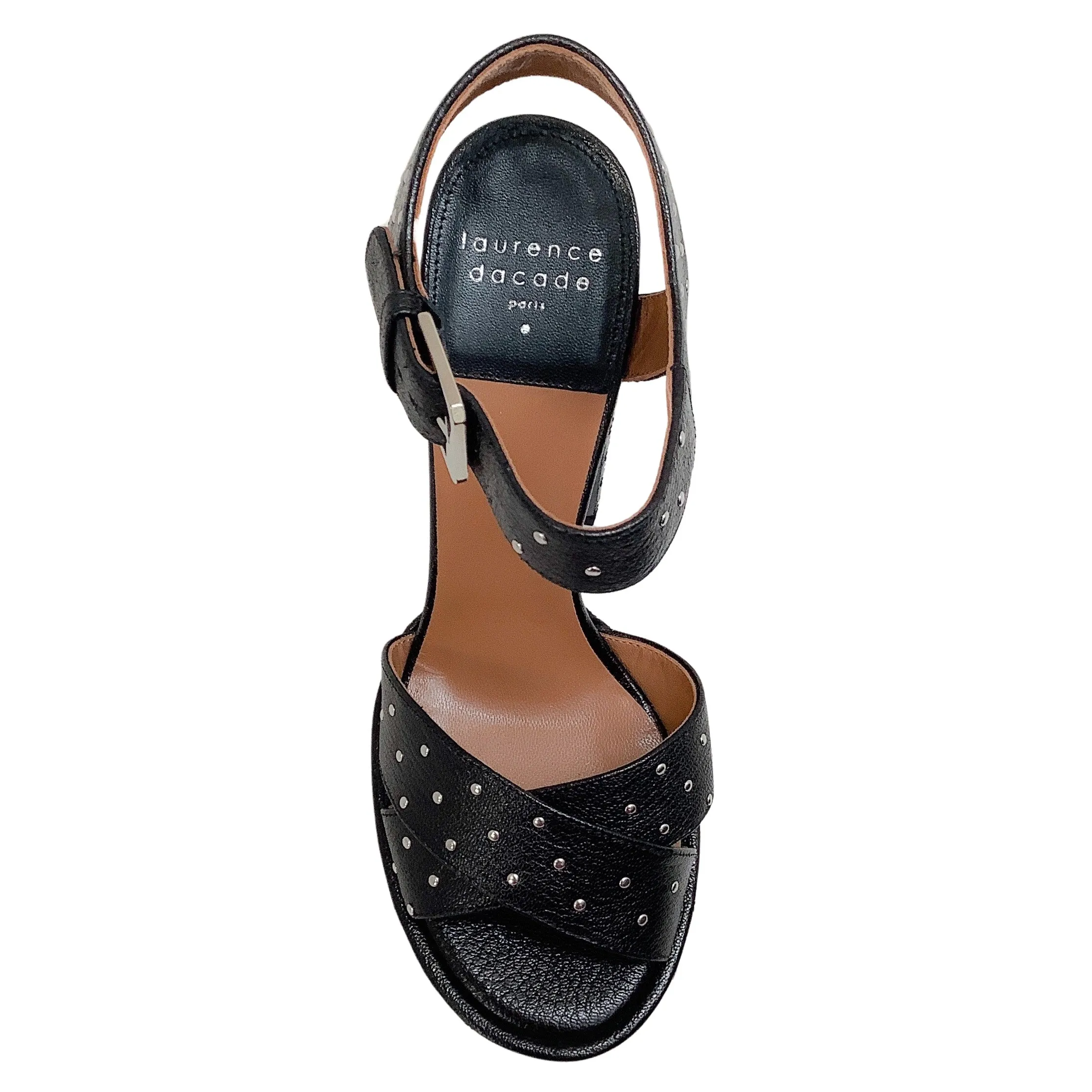 Laurence Dacade Black Leather Rosange Studded Platform Sandals