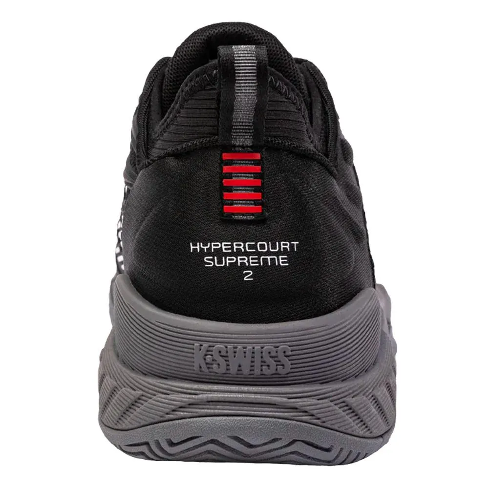 Men's Hypercourt Supreme 2 Tennis Shoes Black and Steel Gray