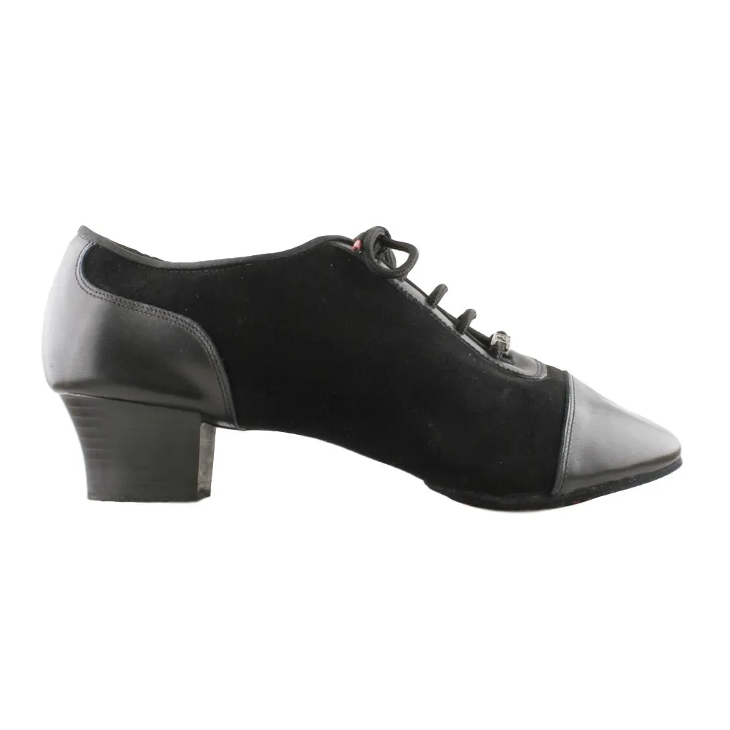 Men's Latin Dance Shoes, Model 463, Black Suede Leather