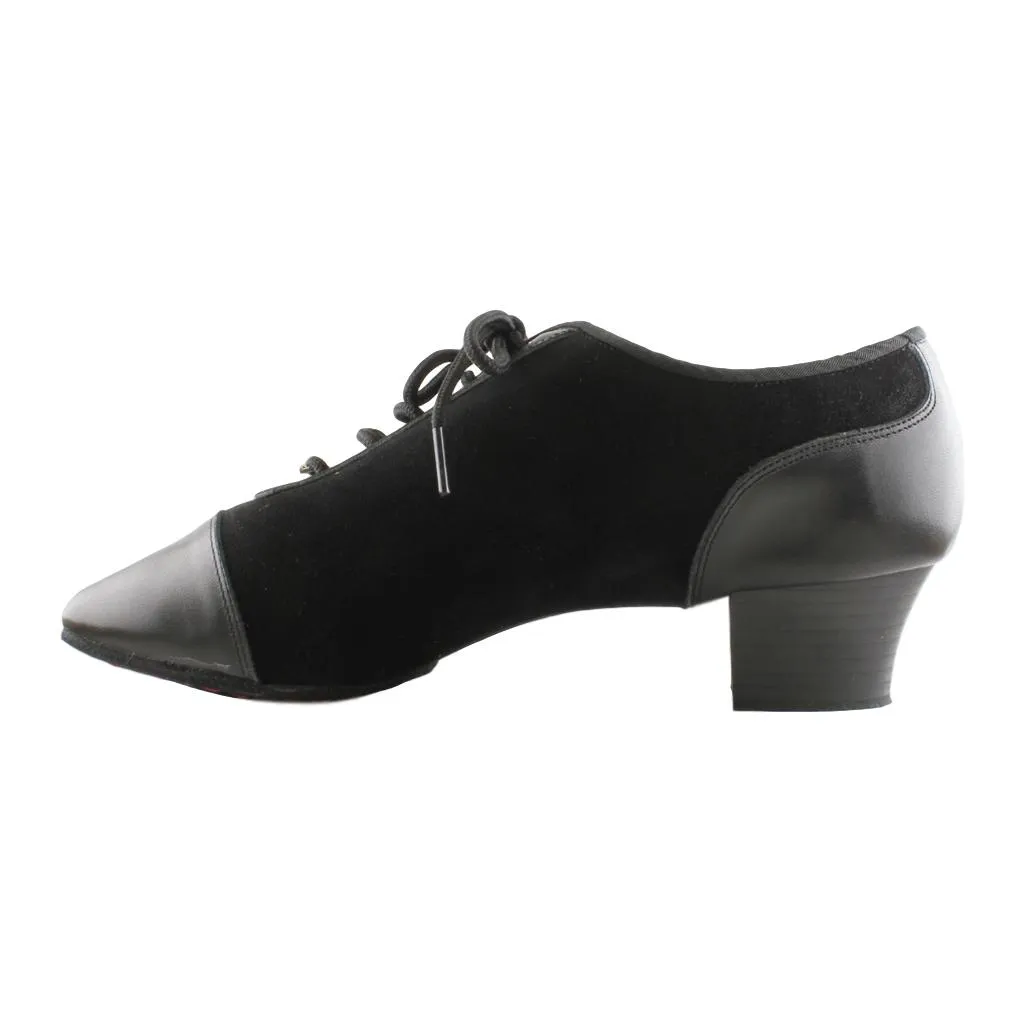 Men's Latin Dance Shoes, Model 463, Black Suede Leather