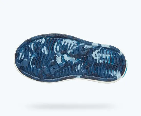 Native Jefferson Marble Shoes - Frontier Blue / Shell White / Insight Marble