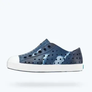 Native Jefferson Marble Shoes - Frontier Blue / Shell White / Insight Marble