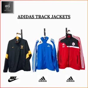 NIKE & ADIDAS FOOTBALL - SOCCER - CRICKET TRACK JACKETS - 14 PCS