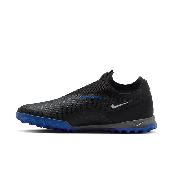 Nike Phantom GX Academy DF TF Turf Soccer Shoes - Black/Chrome/Hyper Royal