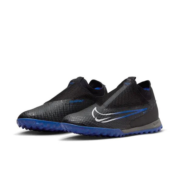 Nike Phantom GX Academy DF TF Turf Soccer Shoes - Black/Chrome/Hyper Royal