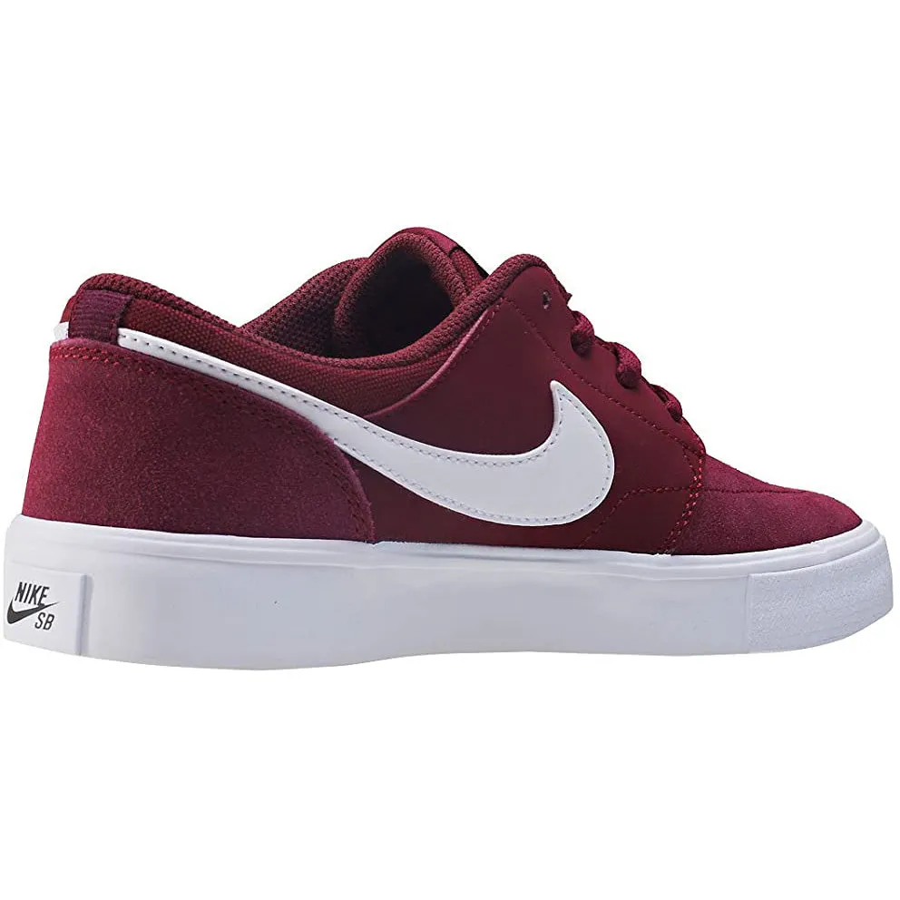 Nike Shoes SB Portmore II GS Youth - Dark Team Red/White-Black