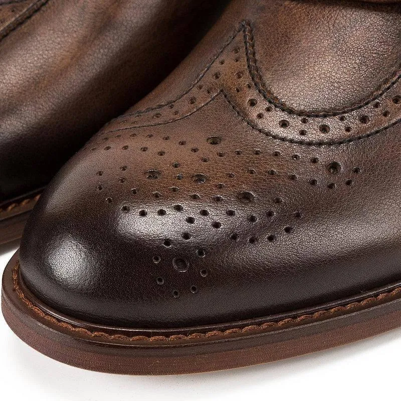 Premium Genuine Leather Sidewing Shoes for Men | Handcrafted Footwear by Mandujour