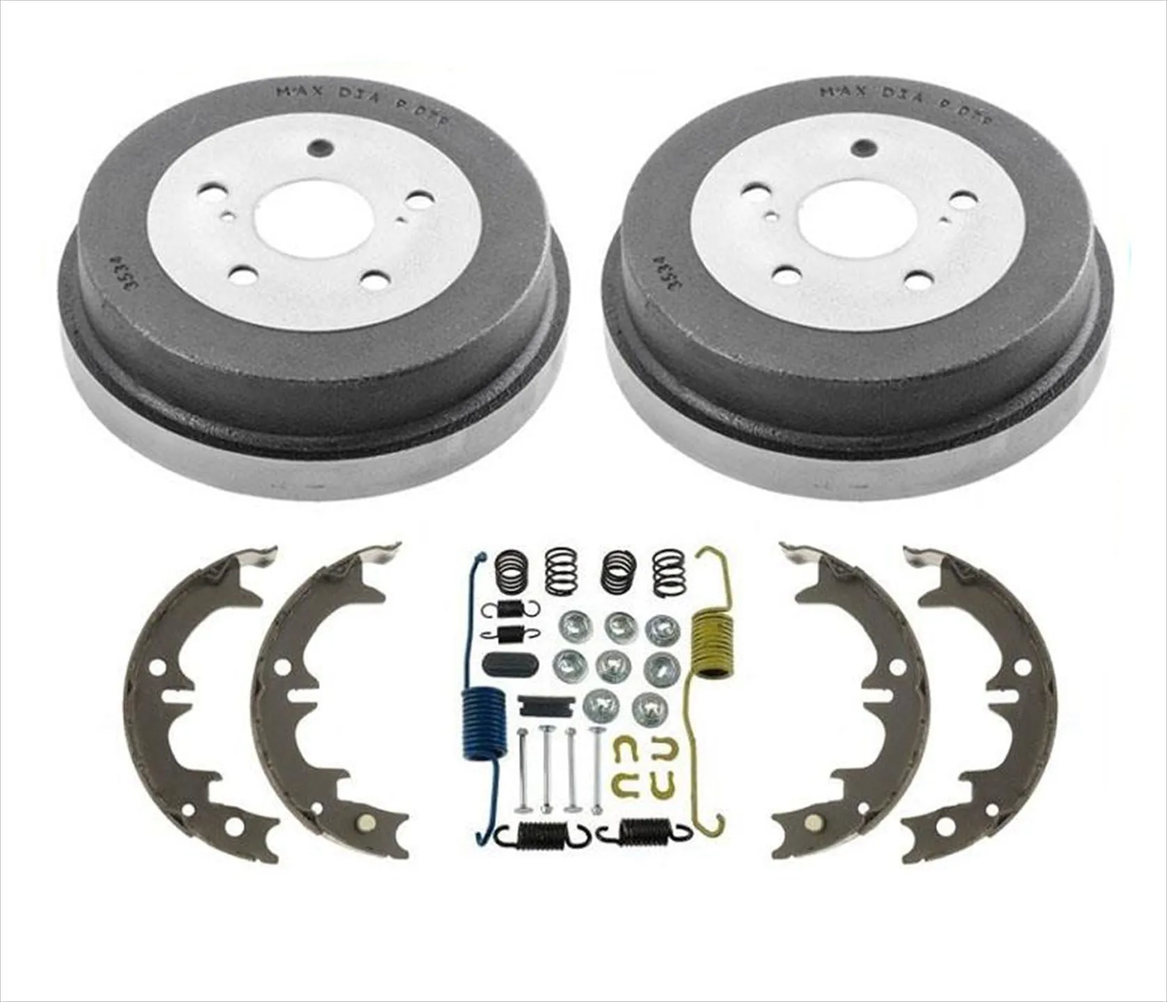 Rear Drums Shoes Spring Kit for 1992-1999 Toyota Camry 3pc Kit