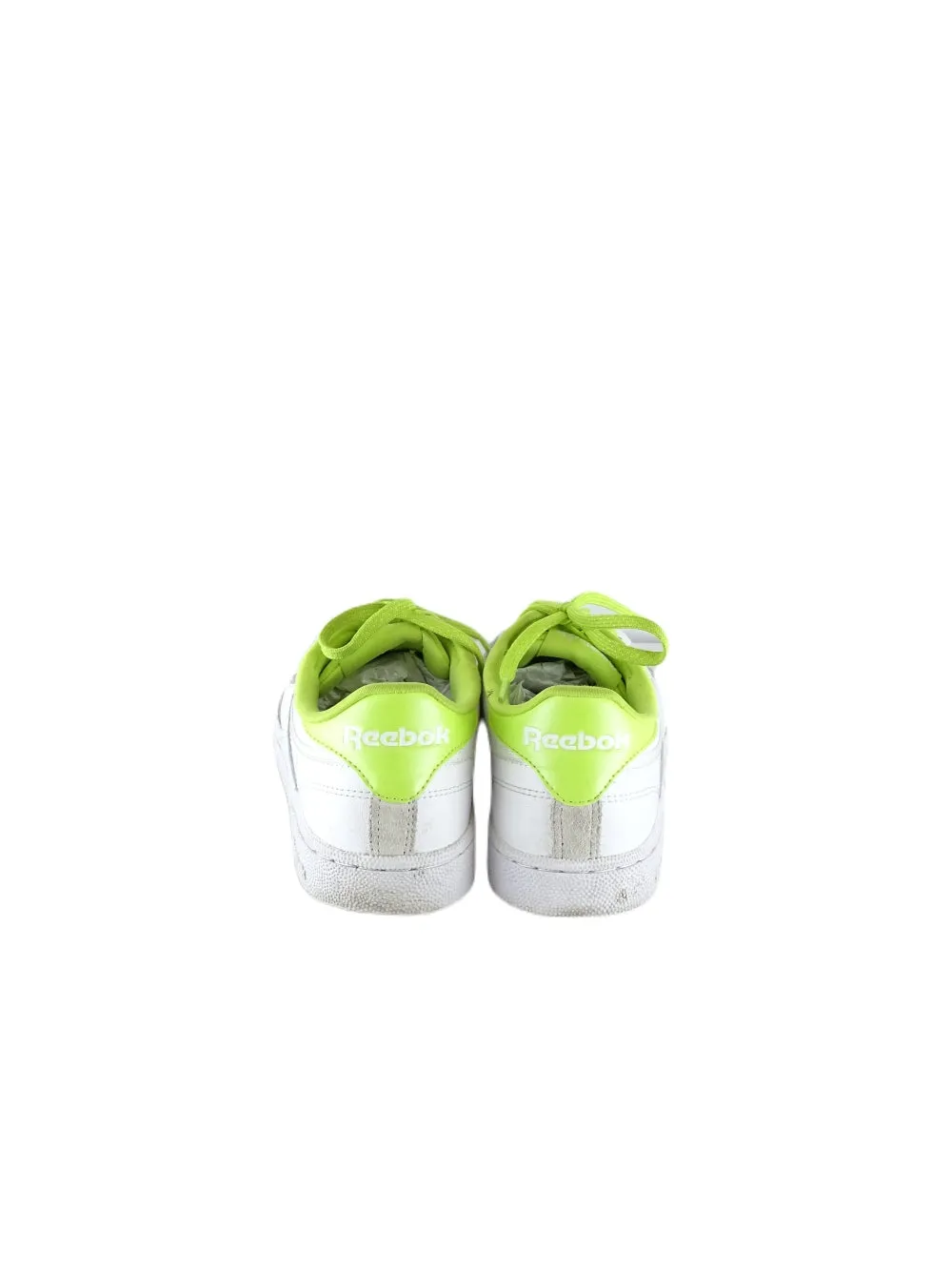 Reebok White and Neon Green Sneakers AU/US 8 (EU 39)