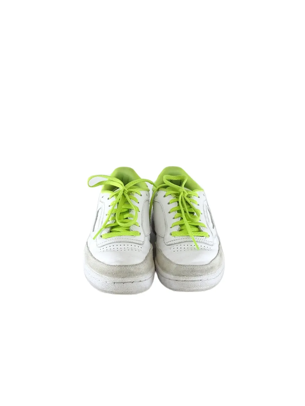 Reebok White and Neon Green Sneakers AU/US 8 (EU 39)