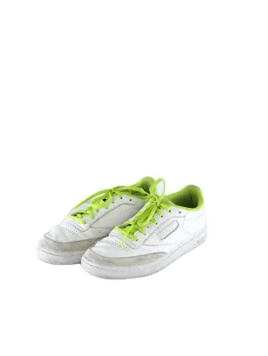 Reebok White and Neon Green Sneakers AU/US 8 (EU 39)