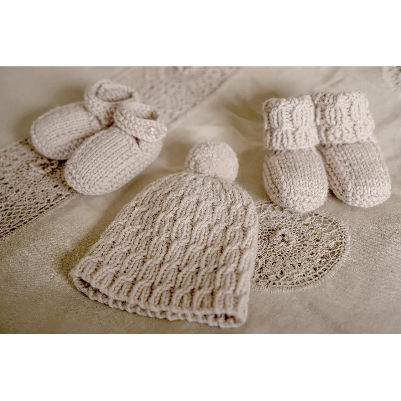 Scout Beanie & Shoes Knitting Pattern - 8Ply (BC61)