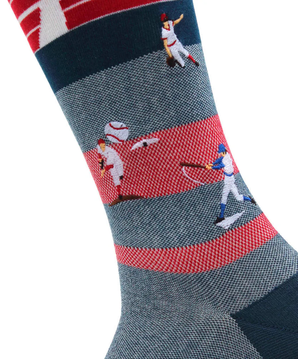 Screwball Baseball Themed Men's Crew Sock