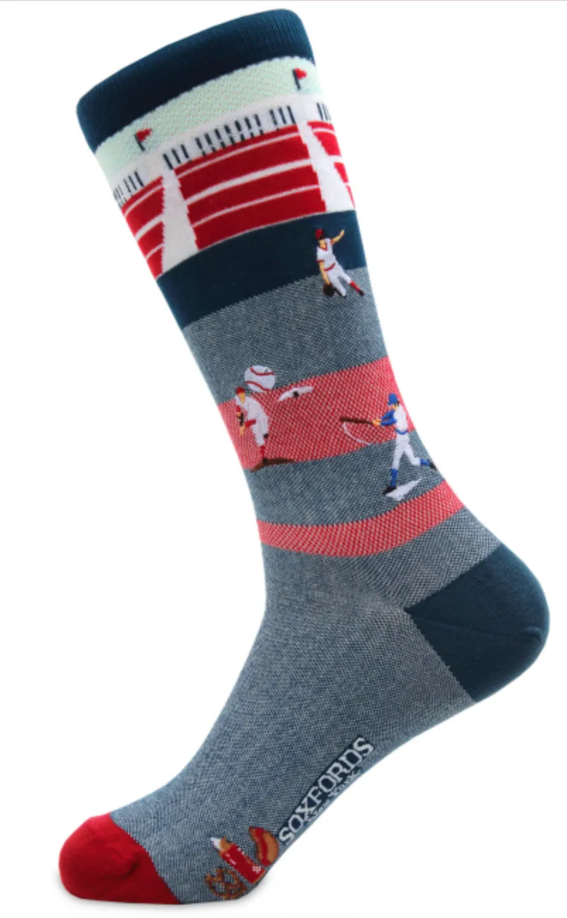 Screwball Baseball Themed Men's Crew Sock