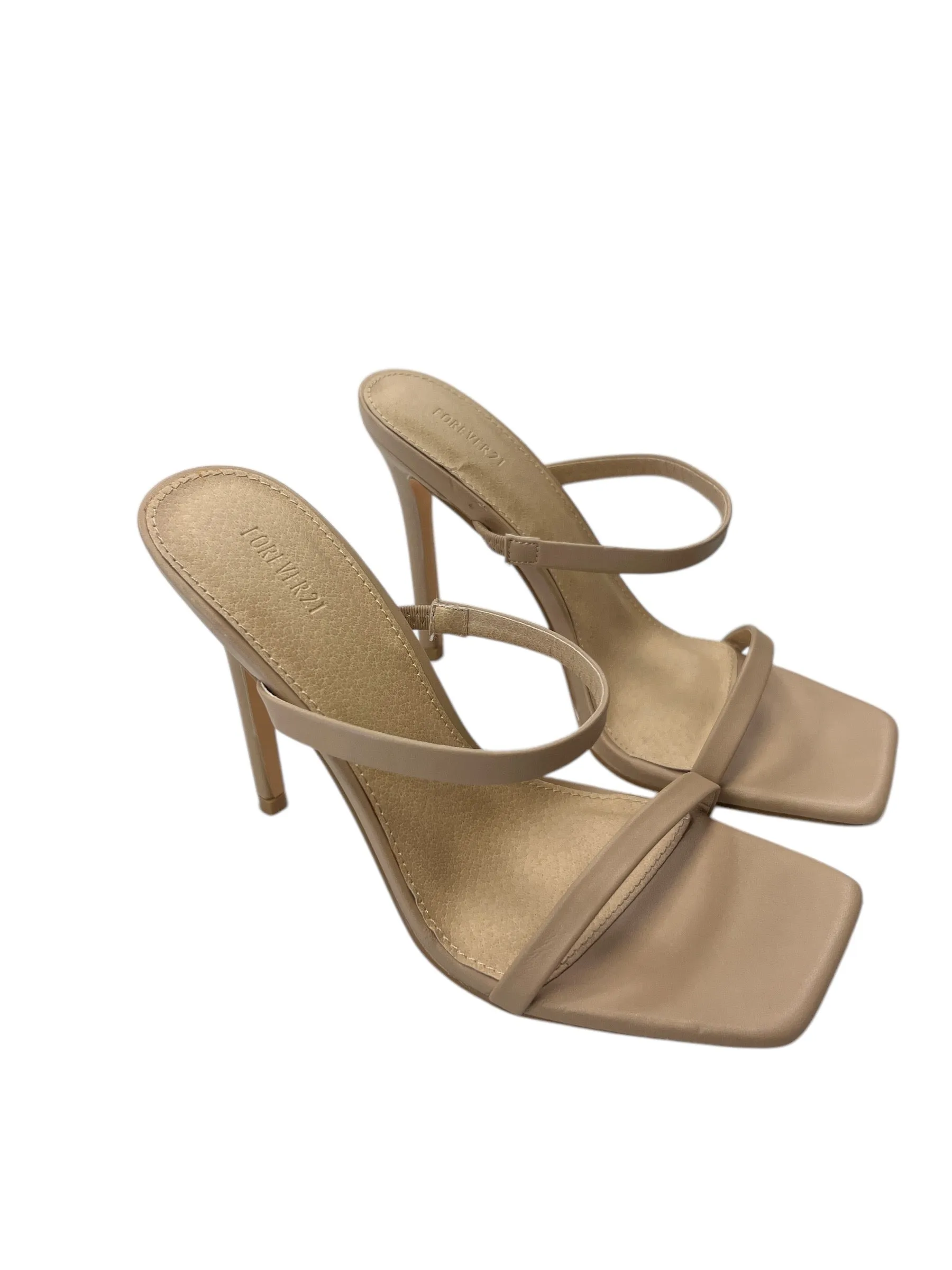 Shoes Heels Stiletto By Forever 21 In Tan, Size: 6.5