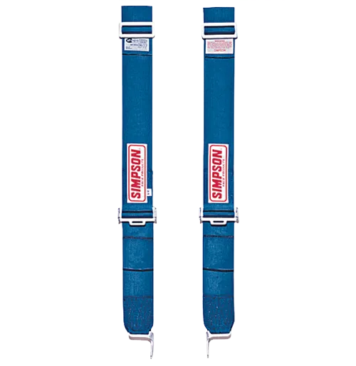 Simpson 3" Individual Shoulder Harnesses - For Latch & Link Type Systems - Bolt-In - Blue