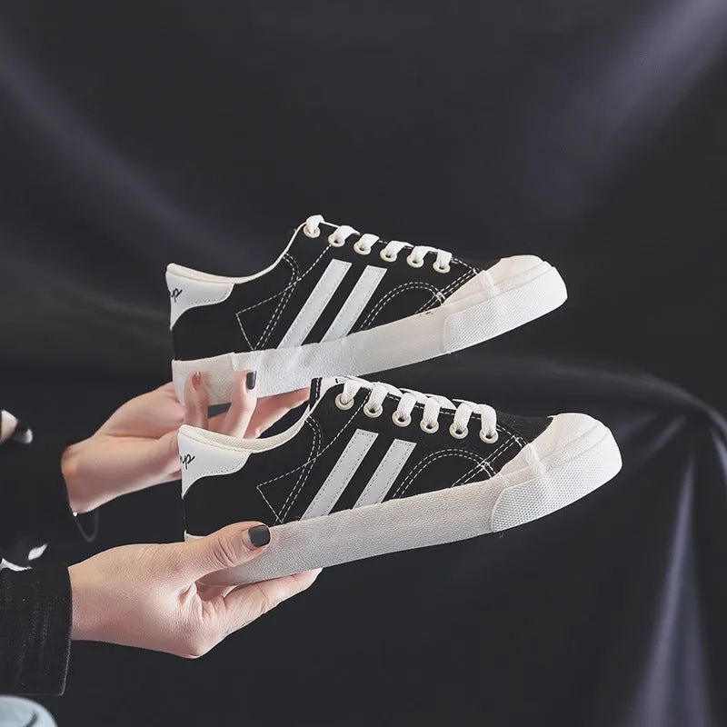 Small White Female Korean Wild Board Canvas Shoes