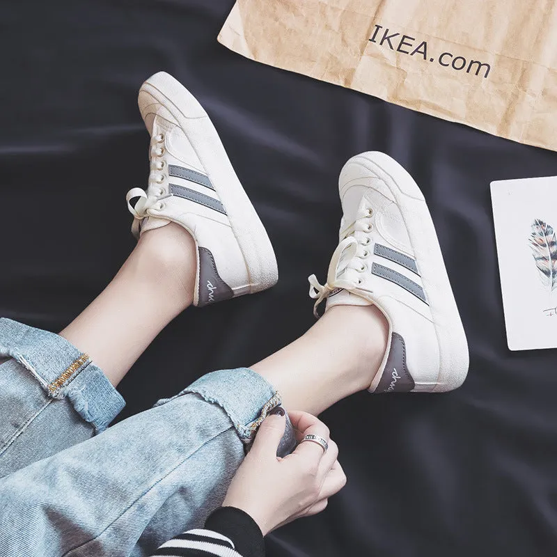 Small White Female Korean Wild Board Canvas Shoes