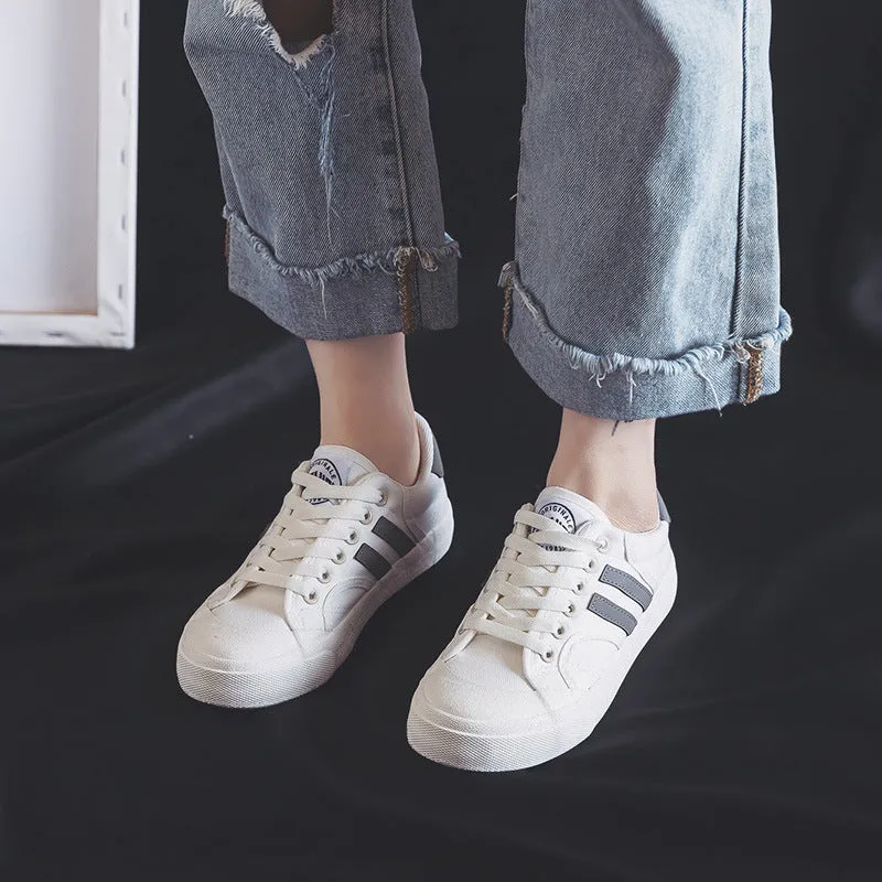 Small White Female Korean Wild Board Canvas Shoes