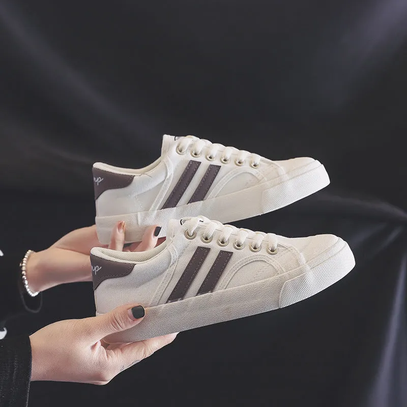 Small White Female Korean Wild Board Canvas Shoes