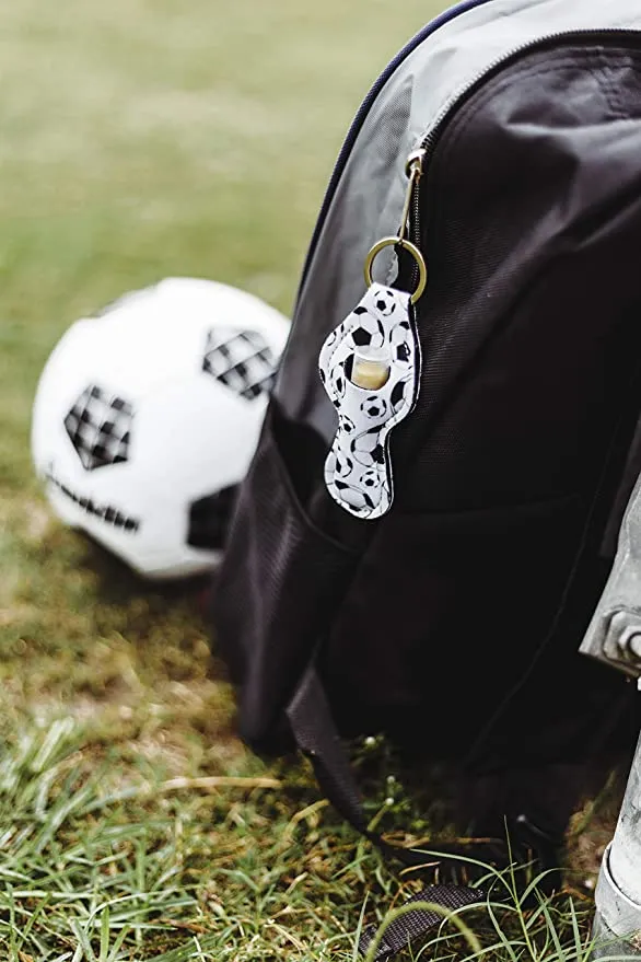 Soccer Chapstick Keychain Holder