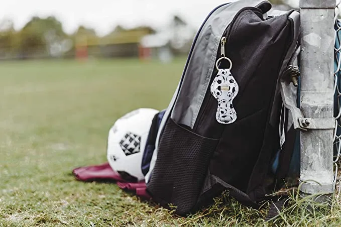 Soccer Chapstick Keychain Holder