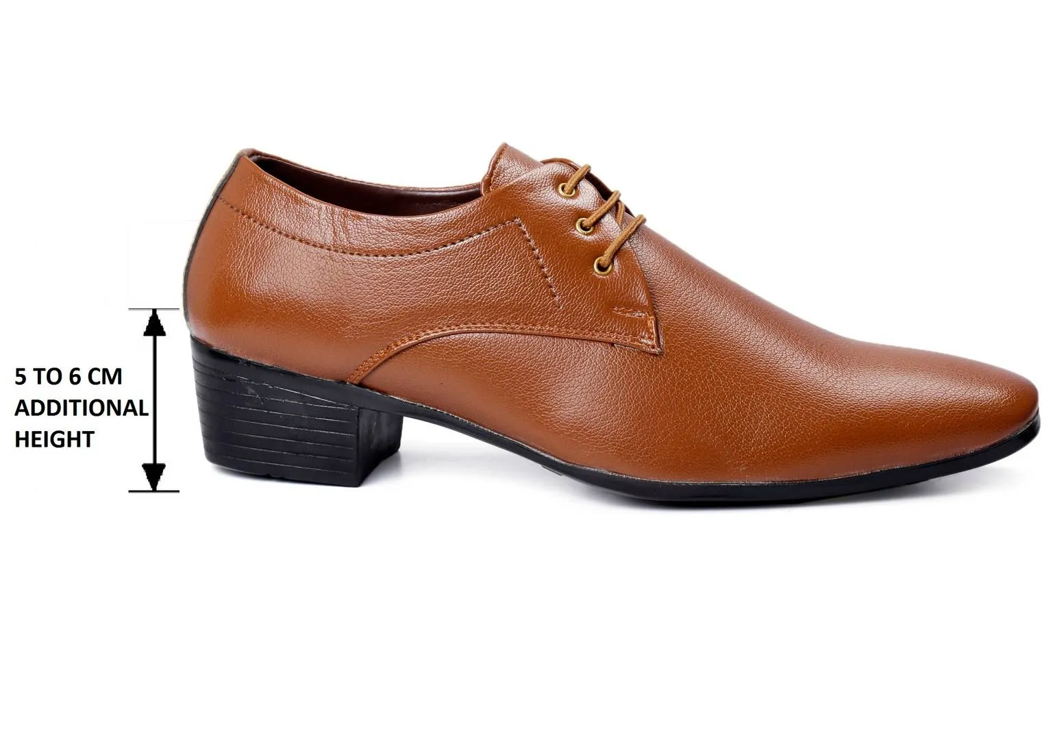 Stylish Tan Height Increasing Formal Shoes