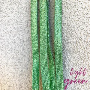 Team Spirit Shimmer Shoelaces - LIGHT GREEN