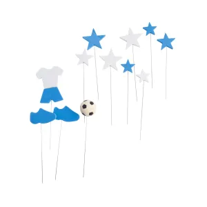 Theme birthday cupcake topper pack soccer