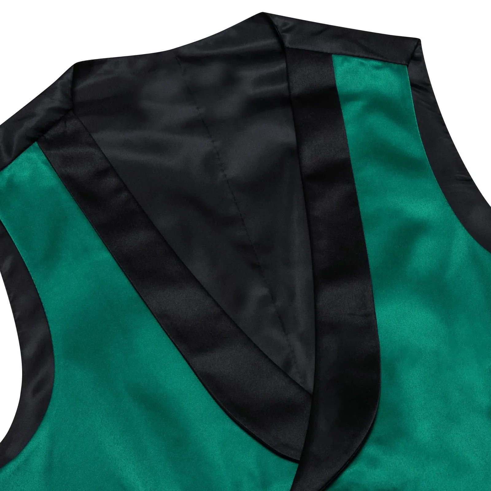 Ties2you Tuxedo Vest Teal Green Solid Shawl Collar Silk Mens Double Breasted Vest