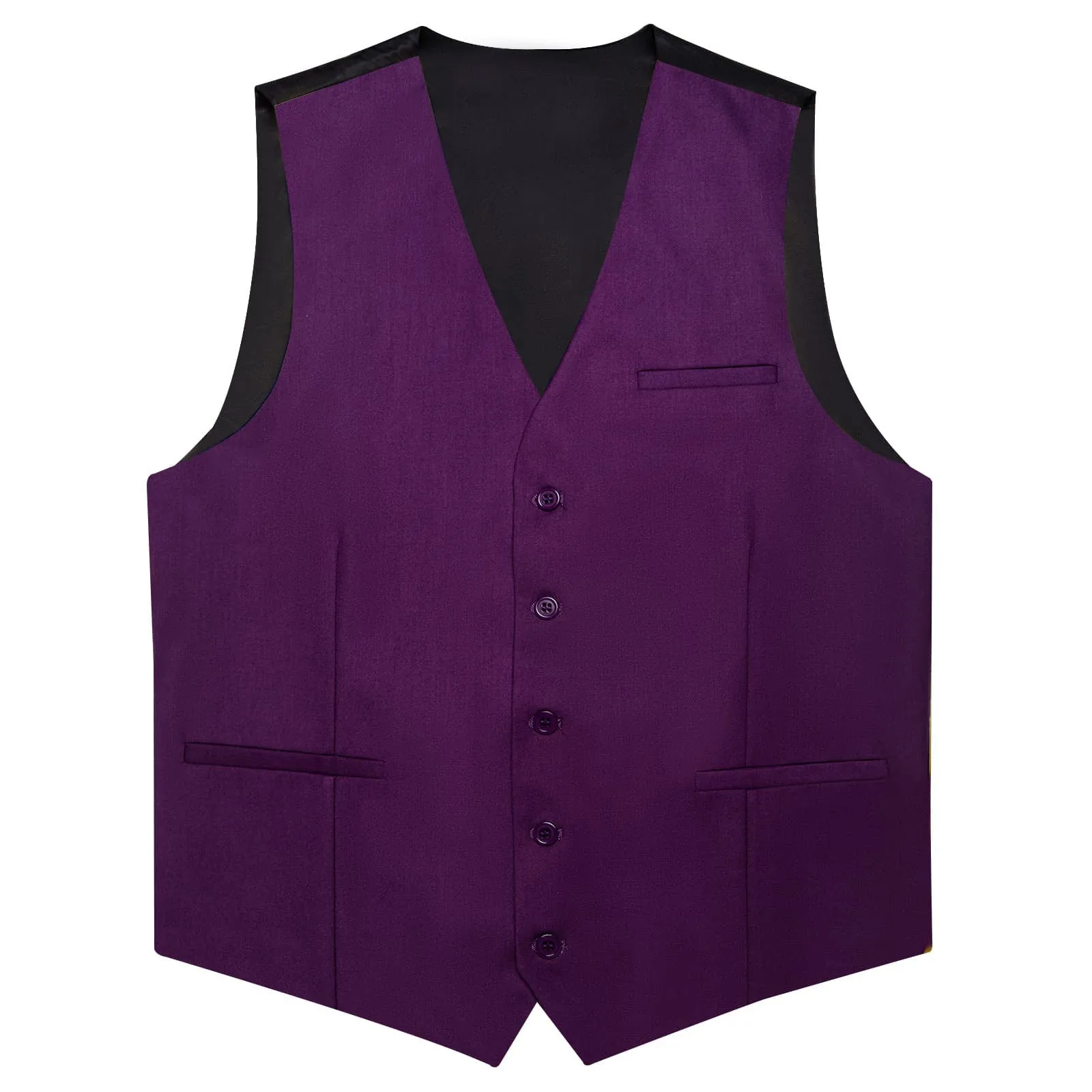 Ties2you Work Vest Palatinate Purple Solid Silk Dress Tuxedo Vest for Men