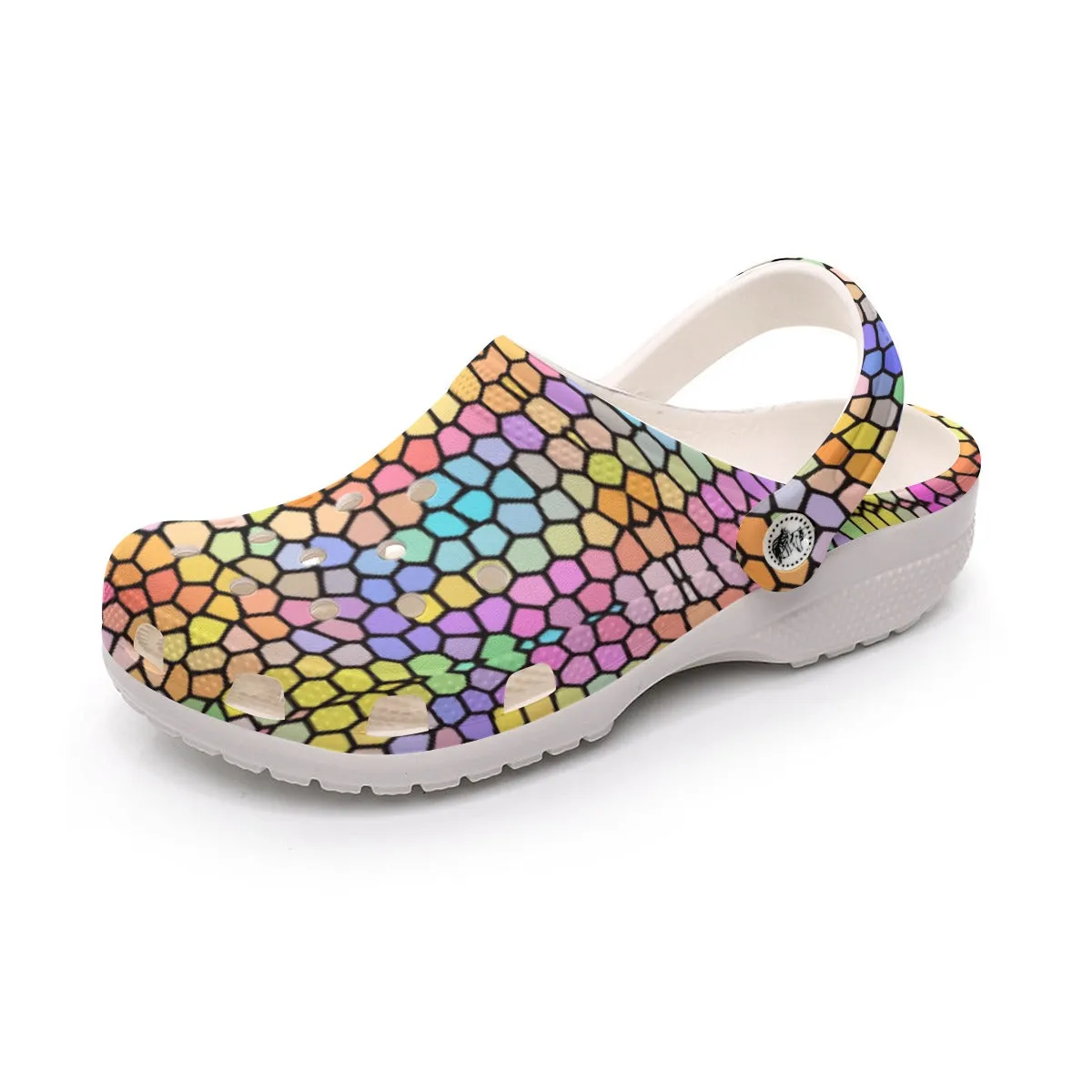 Windswept Rainbows Stained Glass Rubber Shoes up to size 12