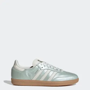 Women's adidas Originals Samba OG Shoes Linen Green Metallic