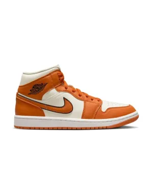 Women's Jordan 1 Mid SE - Coconut Milk / Sport Spice - Black - Sail