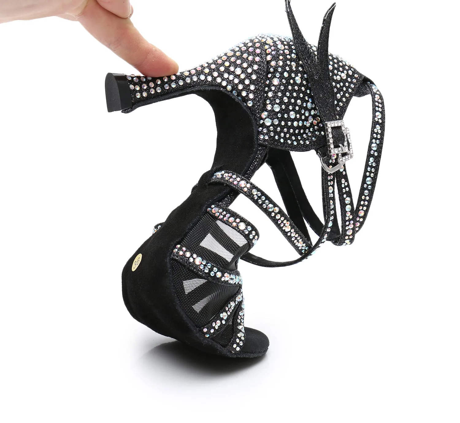 Women's Sparkling Glitter Customized Heel Latin Dance Shoes Salsa Shoes Ballroom Dance Shoes Dance Heels